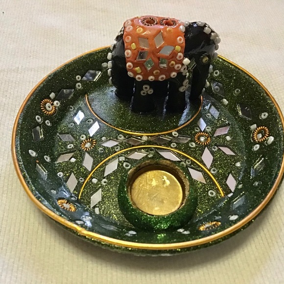 Ethnic elephant boho vibe incense holder - Picture 3 of 8